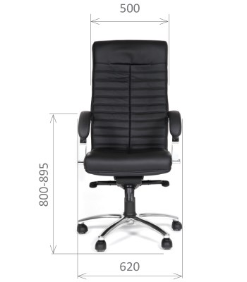 Кресло CHAIRMAN 480 Экокожа премиум черная в Березниках - изображение 1